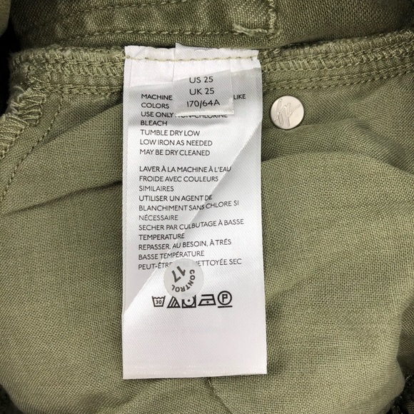 Free People Green High Rise Frayed Hem Jeggings - Picture 6 of 7